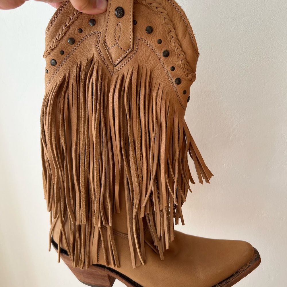 Mexican fringe cowgirl boots
